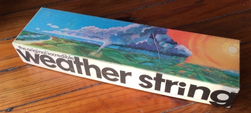 Not a gift for the serious weather enthusiast. The Original Incredible Weather String™, produced by Ray Welch Associates, Boston, 1976.